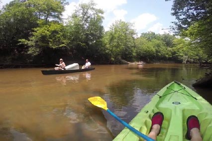 Cool off in a canoe or kayak on the Pea River