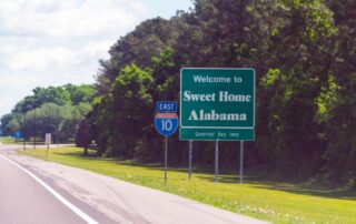 Welcome to Alabama sign